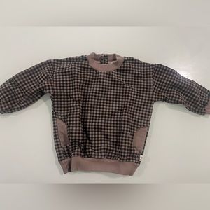 My little cozmo toddler boys brown sweater worn once. 24m.